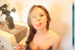 sexy model with cigarette