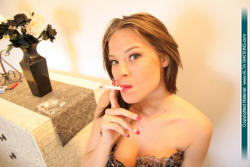 sexy lighting cigarette